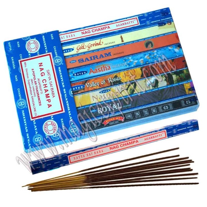 Pack de 8 inciensos Satya