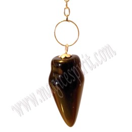 Pendulo Gota de Obsidiana Negra