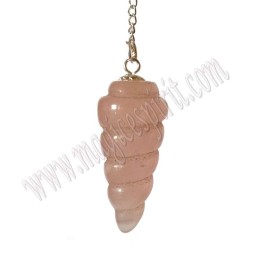 Péndulo espiral Cuarzo rosa