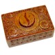 Caja de madera tallada yin yang