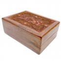 Caja de madera con Dragón grabado al Láser